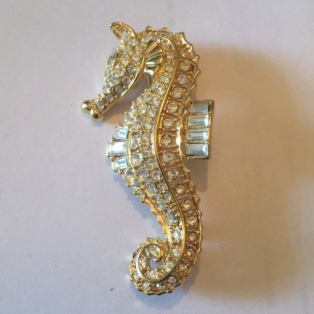 Nolan Miller Seahorse Brooch Pin